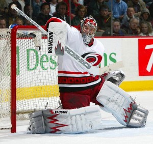 Cam Ward, of the Carolina Hurricanes, is out indefinitely after Rick Nash's skate lacerated his leg