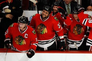 Chicago Blackhawks celebrate the Conference Championship, just one more big celebration left. Chicago Blackhawks celebrate the Conference Championship, just one more big celebration left.