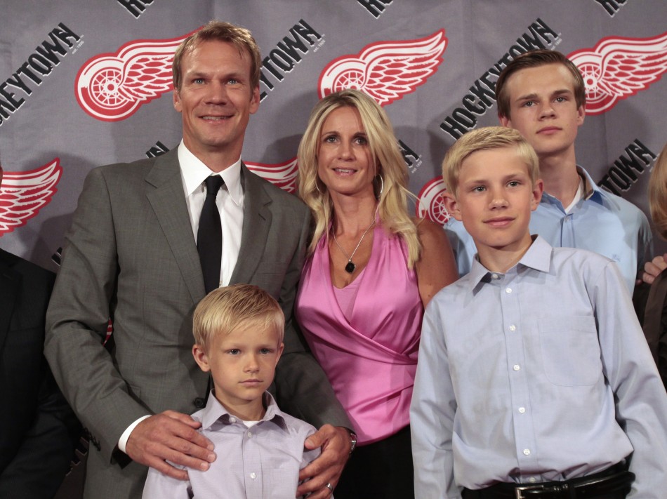 Лидстрём с семьёй