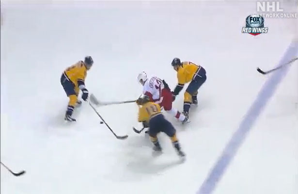Pavel Datsyuk Dangles the Predators