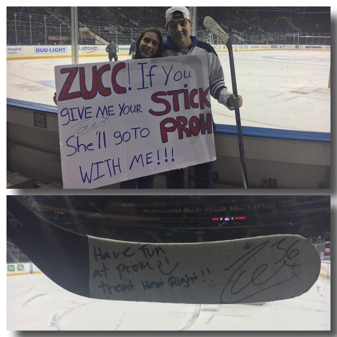 Mats Zuccarello Helps Fan with Prom Proposal Hockey World Blog