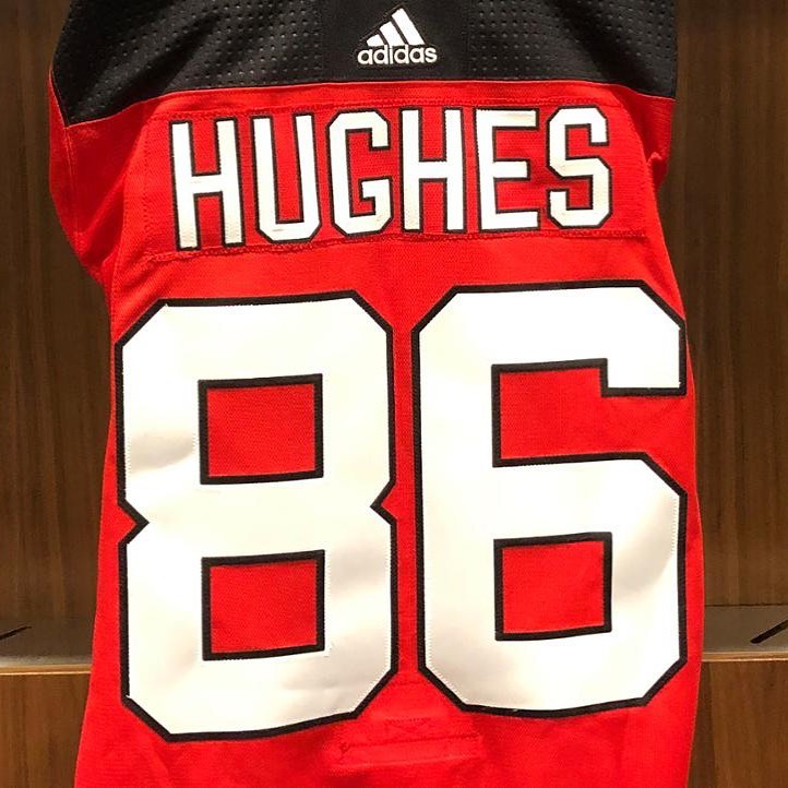 Jack Hughes Devils Jersey 86